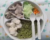 รูปขั้นตอนการทำที่ 3 ของ บะหมี่เส้นผัก หมูเด้ง