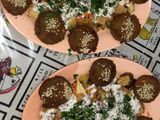 سلطه الباذنجان والبطاطس باللبن الزبادي