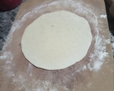 A picture of step 3 of Chapati with scramble Eggs.