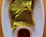 A picture of step 6 of Split Mung beans chilla.