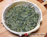 A picture of step 4 of Vegan Spanakopita.