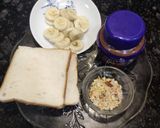 A picture of step 1 of Choco Banana Swiss Roll.