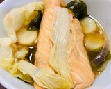 A picture of step 8 of Salmon Belly in Japanese Miso Broth.