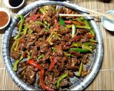 A picture of step 7 of Dry Beef Chilli.