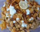 A picture of step 4 of Chana chat.