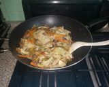 Foto del paso 4 de la receta: Filete con vegetales y pasta estilo chino