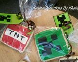 A picture of step 9 of Minecraft cookies with handmade treat tags.
