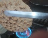 A picture of step 4 of Rajasthani khooba roti.