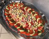 Une image de l'étape 9 de Salade de tomates et concombres au jambon et roquefort.