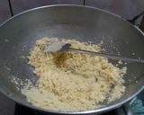 A picture of step 3 of Rava Ladoo.