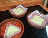 Foto del paso 5 de la receta Huevos al horno con salchichas y mostaza