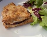 Foto del paso 3 de la receta: Librito de panga rebozada con pavo y queso en freidora de aire