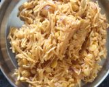 A picture of step 5 of Chana dal pulao.