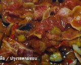 รูปขั้นตอนการทำที่ 8 ของ พาสต้าซอสมะเขือเบคอนแบบไร้แป้ง (ใช้ซุกินี่แทนเส้น)