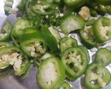 A picture of step 2 of Mirchi with dahi.
