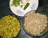 A picture of step 1 of Bajre Moong Ka Chilla.