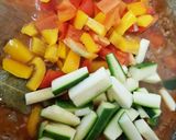 A picture of step 13 of My Tomato Hot Peppered Steak Mince meal with Veg😀.