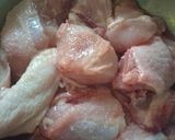 A picture of step 1 of Kam Heong Chicken (Malaysian Style).