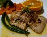 A picture of step 6 of Grilled Fish with tangy orange- garlic-butter sauce.