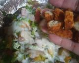 A picture of step 7 of Mix plate chaat.