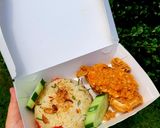 Foto langkah ke 5 dari resep Nasi Daun Jeruk Ayam Geprek.