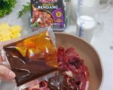 Foto langkah ke 2 dari resep Rendang Sapi Bumbu Praktis.