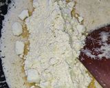 A picture of step 4 of Suji Besan Ka Zaffroni Halwa.