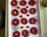 Gambar langkah 3 resipi Donut Red Velvet.