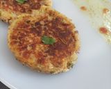 A picture of step 4 of Sweet potato tikki.