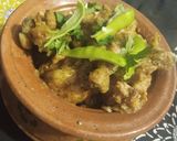 A picture of step 9 of Mughlai badami chicken masala boti.