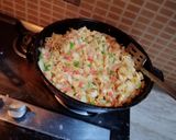 A picture of step 3 of Chicken tikka Macaroni 💞🍜💞😋💞.