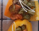 Foto del passaggio 8 della ricetta Scrigni di peperoni ripieni di pasta al forno