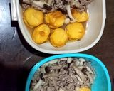 รูปขั้นตอนการทำที่ 4 ของ ผัดเห็ดชิเมจิหมูสับกับเต้าหู้ไข่ย่าง - คีโต