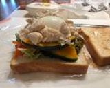 A picture of step 7 of Japanese Wanpaku Sandwich ("Wanpaku Sand").