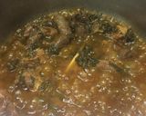 A picture of step 5 of Palak shaljam gosht.