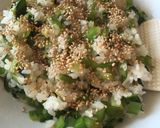 รูปขั้นตอนการทำที่ 2 ของ ข้าวคลุกผักกวางตุ้ง 小松菜ごはん