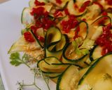 Zucchinischleifen - mit Koriander als Salat Rezeptschritt 7 Foto