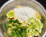 A picture of step 3 of Moong dal cucumber salad(Andra style).