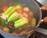 A picture of step 6 of 👩🏽‍🍳🧑🏼‍🍳Homemade Soup •Easy to make at Home • Thai Style Stuffed Cucumber Soup.