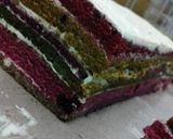 Foto langkah ke 4 dari resep Rainbow oreo cake kukus.