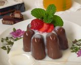 Foto langkah ke 3 dari resep Puding Coklat Fla Vanilla.