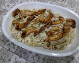 A picture of step 13 of Alfredo Pasta.