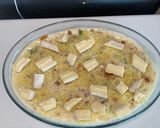 Une image de l'étape 5 de Gratin de légumes à la béchamel gruyère râpé et fromage tartiflette.