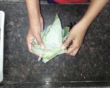 A picture of step 1 of Alu vadi.
