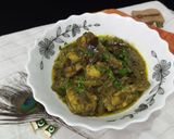 A picture of step 8 of Green Masala Chicken Curry.