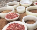 Foto del paso 1 de la receta: Aros de cebolla rellenos