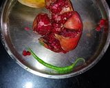 A picture of step 1 of Papaya Anar Raita.