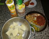 A picture of step 4 of Yam balls.