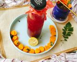A picture of step 6 of Immunity Booster Drink (Beetroot Amla Mint Garlic juice).