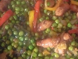 Guisantes salteados con chistorra